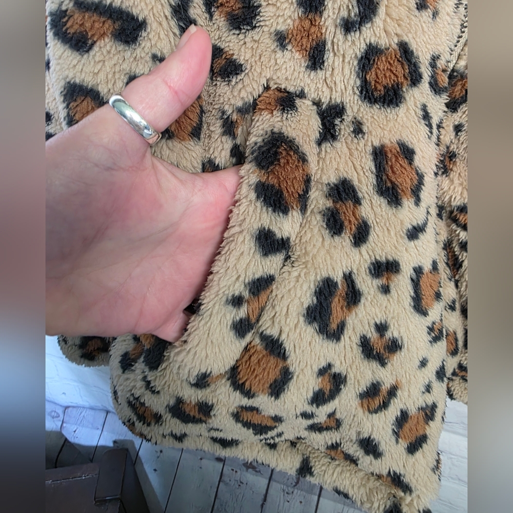 Torrid Leopard Print Teddy Jacket - image 3